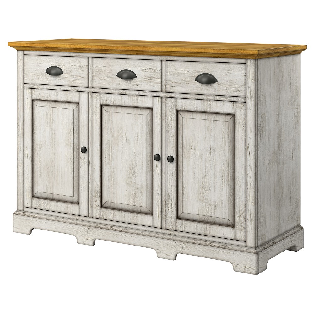 South Hill 3 - Drawer Sideboard Buffet - Antique  - Inspire Q