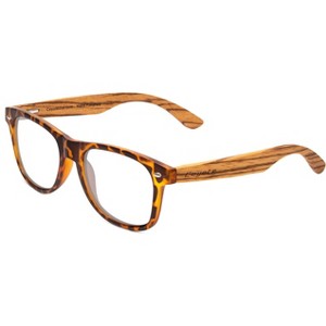 Coyote Eyewear Woodie Reading OR Blue Light Filter Glasses Black Orange Tortoise Walnut - 1 of 4