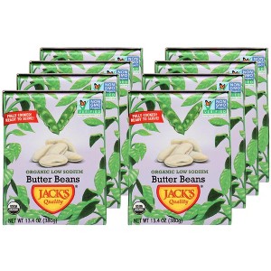 Jack's Quality Organic Low Sodium Butter Beans - Case of 8/13.4 oz - 1 of 4