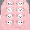 Girls' - Instant Message - Axolotl Emotion Grid Shirt Tail Raglan Graphic T-shirt - 2 of 4