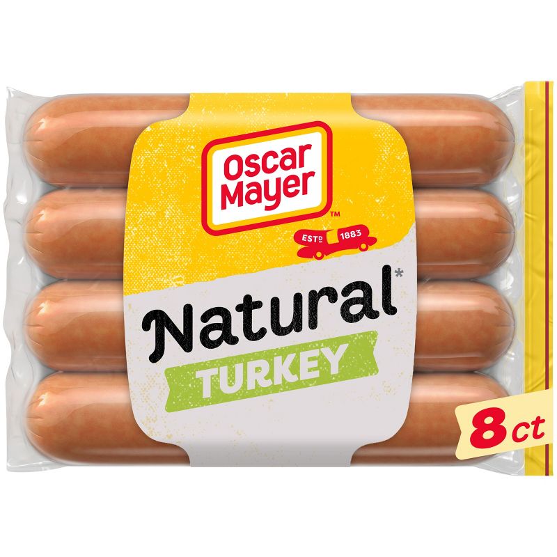 Oscar Mayer Natural Uncured Turkey Franks Hot Dogs - 16oz/8ct, 1 of 12