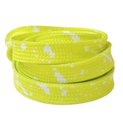 INSPIRE CHIC Flat Colorful Speckled Ink Shoestring Print Shoe Laces for Sneakers 2 Pairs