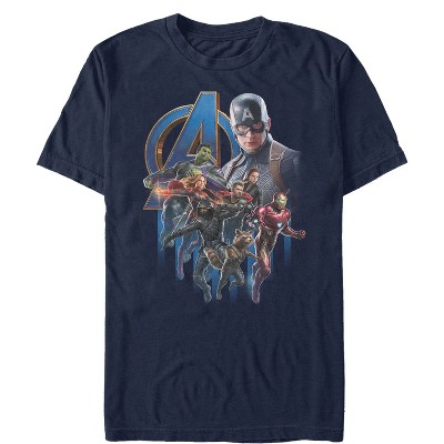 Men's Marvel Avengers: Endgame Captain America's Team T-shirt - Navy ...