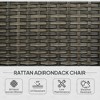 Patio Adirondack Chair with Rattan Wicker, Soft Cushions, Tall Curved Backrest for Deck or Garden - 4 of 4