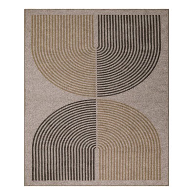 Lahome Modern Rainbow Jute Washable Outdoor Area Rug-Soft, Durable Carpet for Patio, Garden, or Balcony