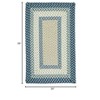 Colonial Mills Montego Braided Rug, Blue Burst 3' square, Square Shape - 3 of 3