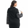 June + Vie by Roaman's Women's Plus Size Bell-Sleeve French Terry Sweatshirt - 3 of 4