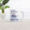 Crazy Dog T-Shirts Stay Positive Shark Attack Mug Funny Sarcastic Graphic Coffee Cup-11oz - 2 of 4