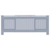 vidaXL Radiator Cover Engineered Wood Gray 80.7" x 8.1" x 32.1" - 4 of 4