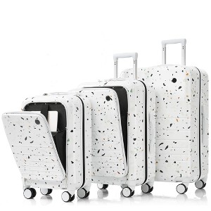 YONWAY  3 Piece Luggage Set, with Cup Holder, ABS+PC Hardside Luggage Sets , with TSA Lock & Spinner Wheels - 1 of 4