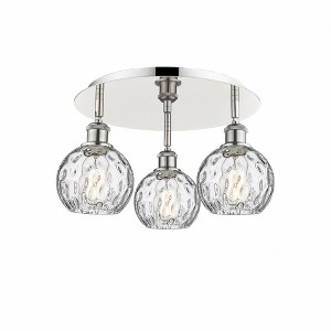 Athens Water Glass - 3 Light Flush Mount In Industrial Style-8.63 Inches Tall and 17.63 Inches Wide - 1 of 1