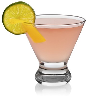 Libbey Clear Glass Stemless Martini Cocktail Set of 4