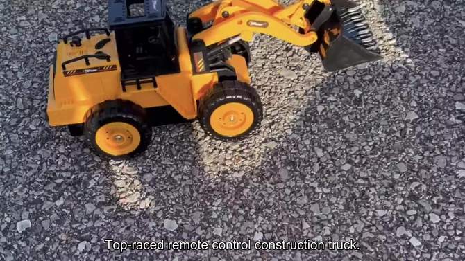 Top Race Fully Functional Remote Control Construction Bulldozer - Kids Size Designed for Small Hands, 6 of 7, play video