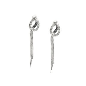 SOHI Women's Crystal Silver Party Drop Earrings - 1 of 4