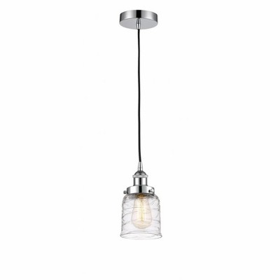 Bell - 1 Light Cord Hung Mini Pendant In Modern Style-9.5 Inches Tall and 5 Inches Wide