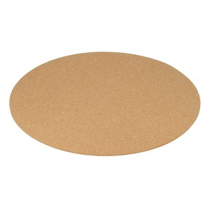 Unique Bargains Cork Round Home Decor Planter Display Stand for Table Lamp Teapot Base - 1 of 4