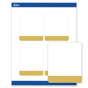 Avery 4" x 3-1/3" Labels, Gold-Dipped Edge, 40 ct - 1 of 4