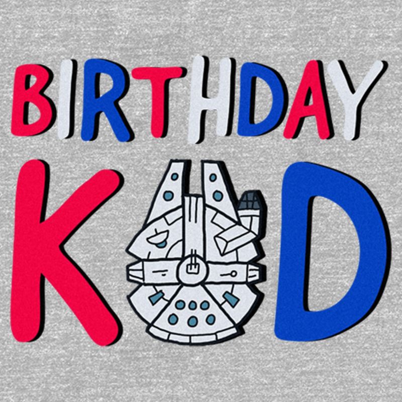 Men's Star Wars Millennium Falcon Birthday Kid T-Shirt, 2 of 6