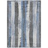 HomeRoots 9' X 12' Denim Blue And Gray Striped Washable Indoor Outdoor Area Rug - 4 of 4