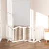 VisioGear Pet Doors, Gates and Pens, 27.6" Height Tall Freestanding Pet Gate with 2 pcs Support Feet for Stairs, White, 80"*0.71"*27.56" - 4 of 4