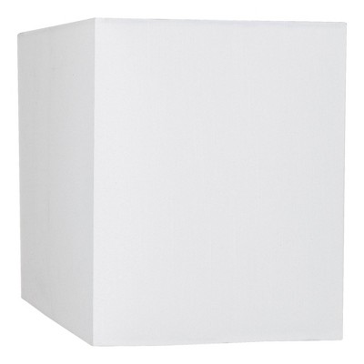 White Medium Rectangular Hardback Lamp Shade with Chrome Spider Fitting