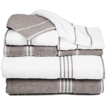 8pc Striped Bath Towel Set - Yorkshire Home