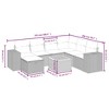 vidaXL Garden Sofa Set Grey, Dark Grey - 4 of 4