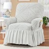 Collections Etc Ruffled Stretch Furniture Cover - 2 of 3