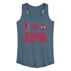 Women's - Marvel - Deadpool Jersey Graphic Racerback Tank - 1 of 4