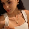Bubble Gold Letter Necklace, 14k Gold Plated Balloon Initial Pendant, Dainty Chunky Custom Name Necklace for Women - 3 of 4