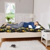 Japanese Futon Mattress, Thick Roll Up Tatami Floor Mat with Lemons and Leaves Pattern, Foldable and Portable Sleeping Mat - 2 of 4