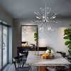 LLHZSY 8/9-Lights Modern Glam Crystal and Metal Sputnik Chandelier-Chrome - 2 of 4