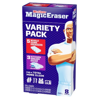 Mr. Clean Fresh Magic Eraser Variety Whole Home Extra Durable & Kitchen Dawn Multi-Purpose Cleaner - 8ct