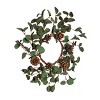 Transpac Foam 16 in. Green Christmas Eucalyptus Candle Ring - 2 of 4