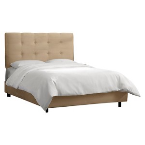 Dolce Microsuede Bed - Premier Oatmeal - California King - Skyline Furniture