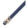 INSPIRE CHIC Women's Reversible Faux Leather Extra Skinny Thin Butterfly Gold Buckle Belts 0.5" Width 1Pc - 2 of 4