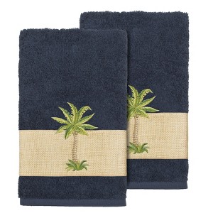 Linum Home Textiles 100% Turkish Cotton COLTON Embellished Towel Set - 1 of 2