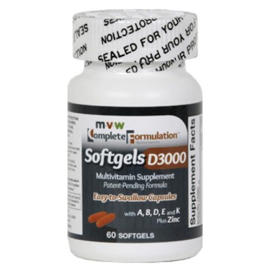 MVW Complete Formulation D3000 Softgel, 60 Ct