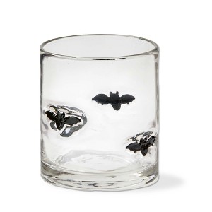 Tag Spooky Bat Double Old Fashioned Glasses 14oz Drinkware Set Black Hand Wash Everyday Use 3.5in x 3.5in x 3.75in - 1 of 2