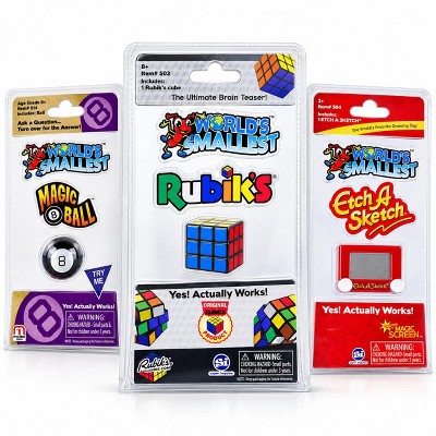 World's Smallest Retro Activity Pack, 3 Miniature Toys with Rubik's ...