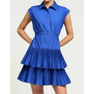 Women's Tiered Pleated Mini Dress - current air - 1 of 4