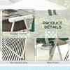 Syemin Patio Accent Chairs Set of 2, Outdoor Chair with Breathable Sling Fabric for Lawn, Garden and Porch, Green, 50"*23.5"*33.5" - 2 of 4