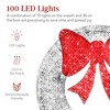 Best Choice Products 30in Pre-Lit Outdoor Christmas Wreath, LED Metal Holiday Décor w/ 100 Lights, Bow - 3 of 4