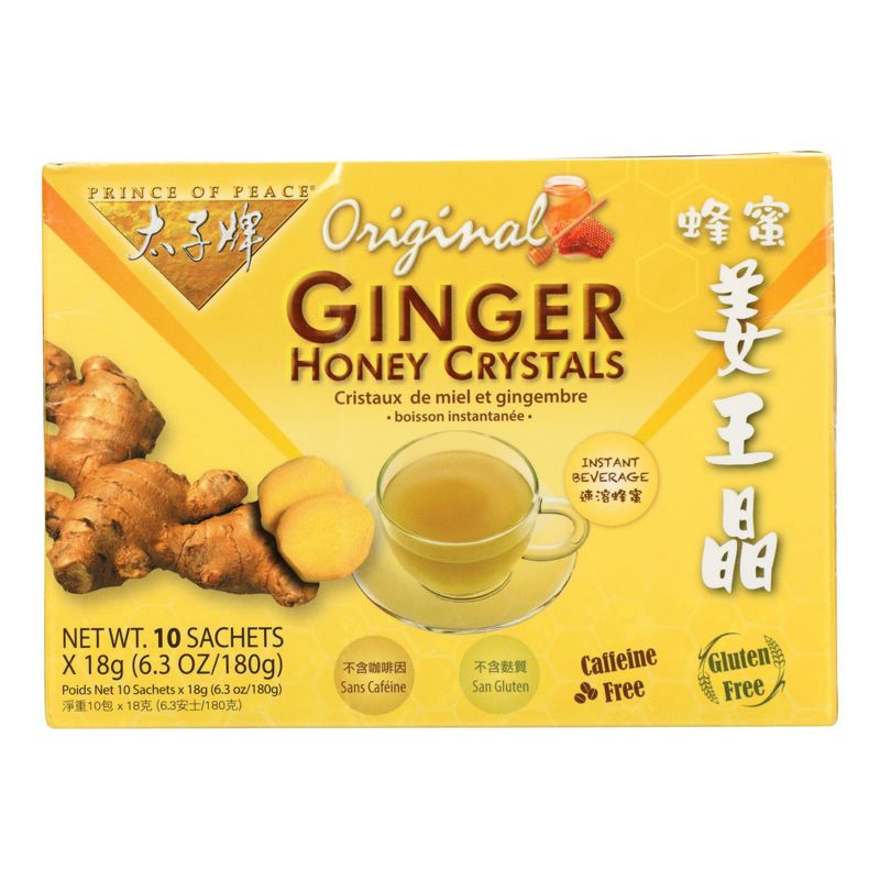 Prince Of Peace Ginger Honey Grey Crystals Tea - 1 Box/10 Bags, 1 of 6