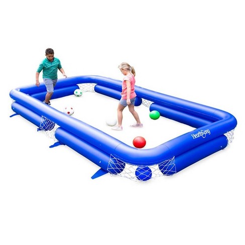 Hearthsong Inflatable Soccer Pool Backyard Game For Kids And Adults Includes Seven Inflatable Balls Target