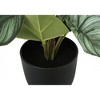 Monarch Specialties Artificial Plant 13 inch Tall Epipremnum Indoor Faux Fake Table Greenery Potted Set Of 2 Decorative Green Leaves Black Pots - 3 of 4