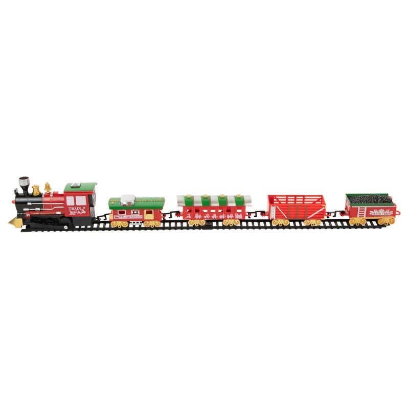 Northlight 21pc Red Battery Operated Lighted and Animated Classic Train Set, 6 of 7