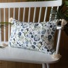 14" x 22" Blue Floral Suzani Lumbar Accent Throw Pillow w/ Tassels - 2 of 4