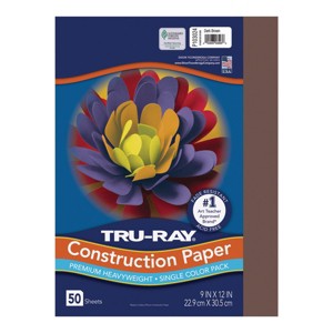Dixon 9" x 12" Tru-Ray® Heavyweight Construction Paper - Brown - 50 Packs - 1 of 4
