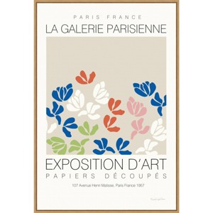 23" x 33" Fleurs de Matisse III by Mercedes Lopez Charro Framed Canvas Wall Art Print - Amanti Art: Modern Lithograph, Polystyrene Frame - 1 of 4